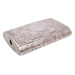 A Victorian silver vesta case, maker Alfred Taylor, Birmingham,