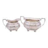 A late Victorian two-piece tea service, maker GAG, Sheffield,