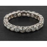 A round, brilliant-cut diamond, full eternity ring, total estimated diamond weight ca. 2.