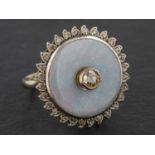 An early 20th century, opal, old and rose-cut diamond ring, estimated principal diamond weight ca.