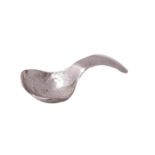 A Keswick School of Industrial Art style hammered silver caddy spoon with flared handle,