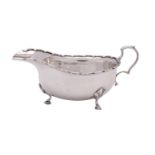 A George V silver sauce boat, maker H J Cooper & Co Ltd, Birmingham,