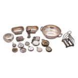 A mixed collection of plated and silverwares,