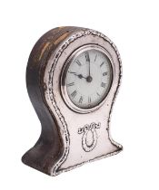 An Edward VII silver mounted timepiece, maker Syner & Beddoes, Birmingham,