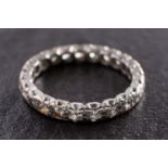 A round, brilliant-cut diamond, full-eternity ring, total estimated diamond weight ca. 0.