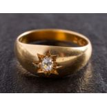 An 18ct gold, old-cut diamond, single-stone ring, estimated diamond weight ca. 0.