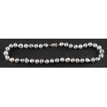 A 'Tahitian' baroque-shaped, cultured pearl, choker necklace, the cultured,