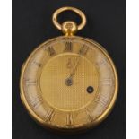 A George IV, 18ct gold, key wind, full hunter pocket watch by Barwise, St Martin's Lane, London,