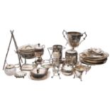 An extensive collection of plated wares, including entree dishes, egg coddler, turn over dish,