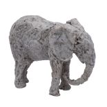 *Heather Jansch (1948-2021) A clay maquette of an African elephant, circa 2005, 14cm long,