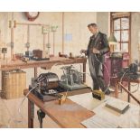 *Frederick John Hayes Whicker [1901-1966] A telegraph room,