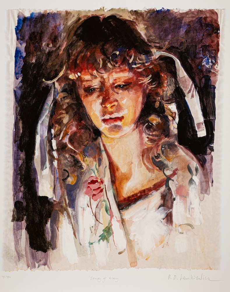 * Robert O Lenkiewicz (British, 1941-2002) Study of Mary signed,