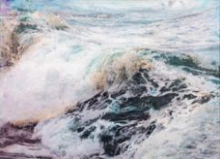 *Dawnne McGeachy [Scottish, b. 1969] Seascape oil and wax on canvas 89.