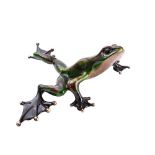 Tim Cotterill (Frogman) , an enamelled bronze model of a frog "Rogue", signed, 12cm long,