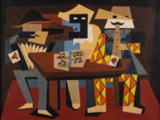 Continental School, in Cubist Style [late 20th/21st century] Musicians, oil on canvas 74 x 100cm.