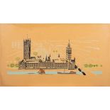 * William Brouard [20th Century] The Houses of Parliament, London, screenprint,