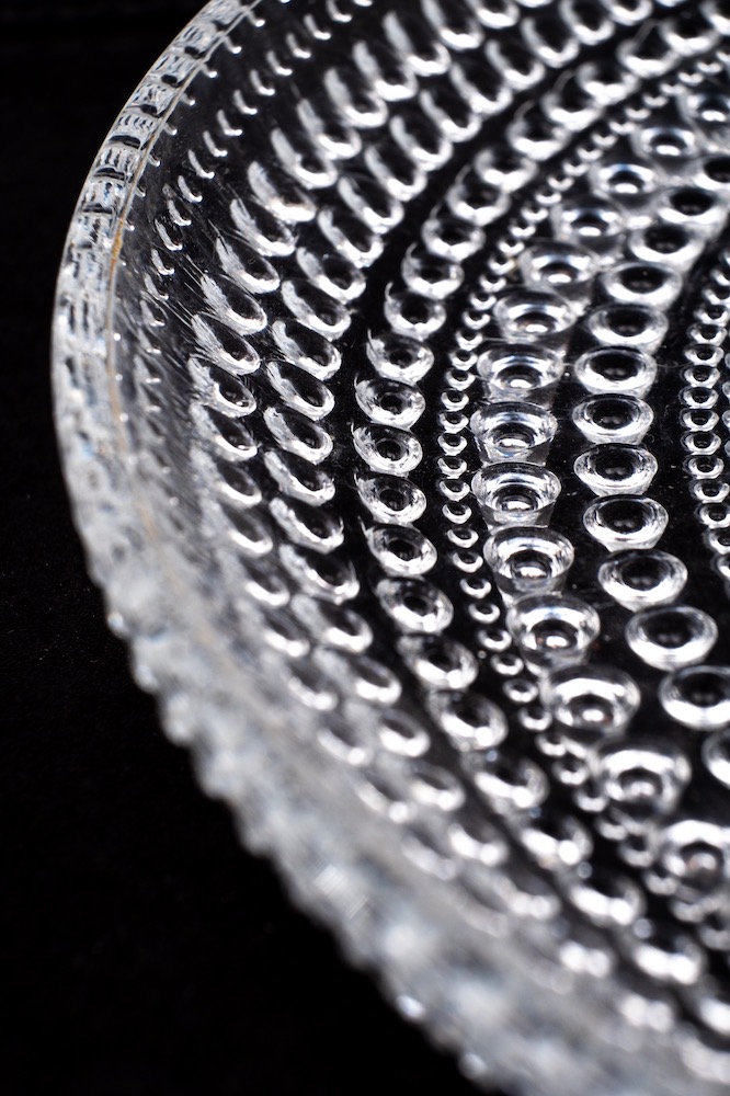 Six Iittala glass' dewdrop plates' after a design by Oiva Toikka each moulded on the underside with - Image 2 of 2