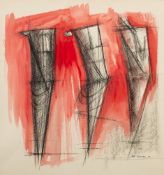 *Peter Thursby [British, 1930-2011] Drawing for Sculpture - Three Figures,