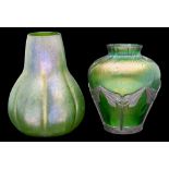 Two Loetz glass vases,