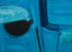 * Bob Crossley [1912-2010], Abstract, blue, signed and dated 65 bottom left oil on board,