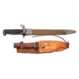 A US Garrand bayonet,