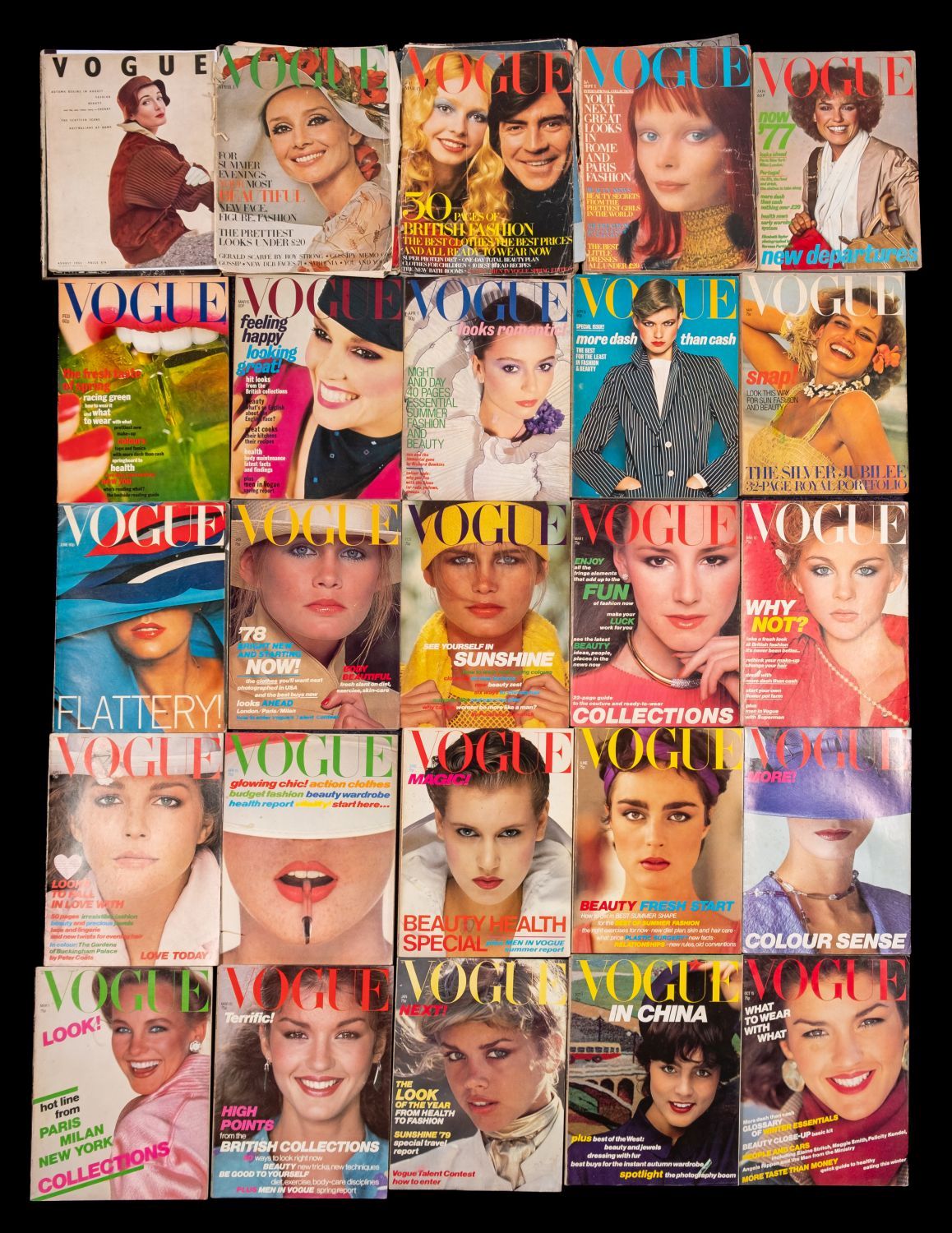 A collection of Vogue fashion Magazines dating between 1952 to 1997: comprising August 1952, - Image 2 of 3