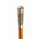 A silver pate mounted swagger stick for St.