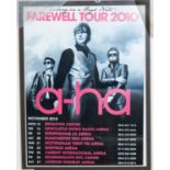 A stadium size concert poster for 'A-ha Farewell Tour 2010,