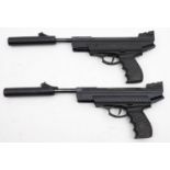 Two Webley Typhoon air pistols, one .22 calibre serial number '011624329' the other .