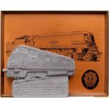A cast alloy commemorative plaque for the Warship Class 2200 HP Diesel Hydraulic locomotives,