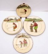 A group of eight Doulton Golfing seriesware plates after Chas Crombie.