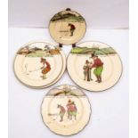 A group of eight Doulton Golfing seriesware plates after Chas Crombie.