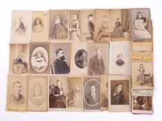 A collection of late 19th /early 20th century four inch Carte de visite portraits,