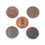 Two 1791 'Let Glasgow Flourish' tokens,