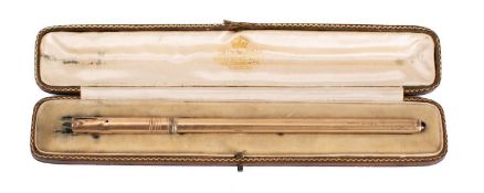 A late 19th Century 9ct Gold dipping pen retailed by J.C Vickery London.
