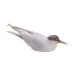 A Copenhagen porcelain model of a gull numbered '827', 27cm long.