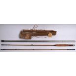 A Farlow 'Antenor' two piece split cane rod with spare tip in original canvas bag,