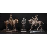 Royal Hampshire and others. A collection of pewter military figures and vehicles etc.