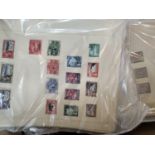 Two boxes of stamps on stock sheets and album pages, including GB, British Commonwealth.