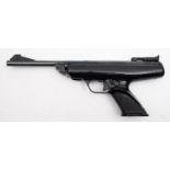 A BSA Scorpion .22 calibre air pistol with moulded black plastic stock, in a soft shell case.