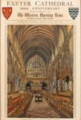 Exeter Cathedral; a group of twelve assorted prints various dates 19th/20th century,