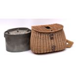 A wicker creel together with a tin creel (2)