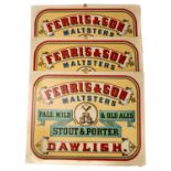 Three early 20th century lithograph advertising boards for 'Ferris & Son, Maltsters,