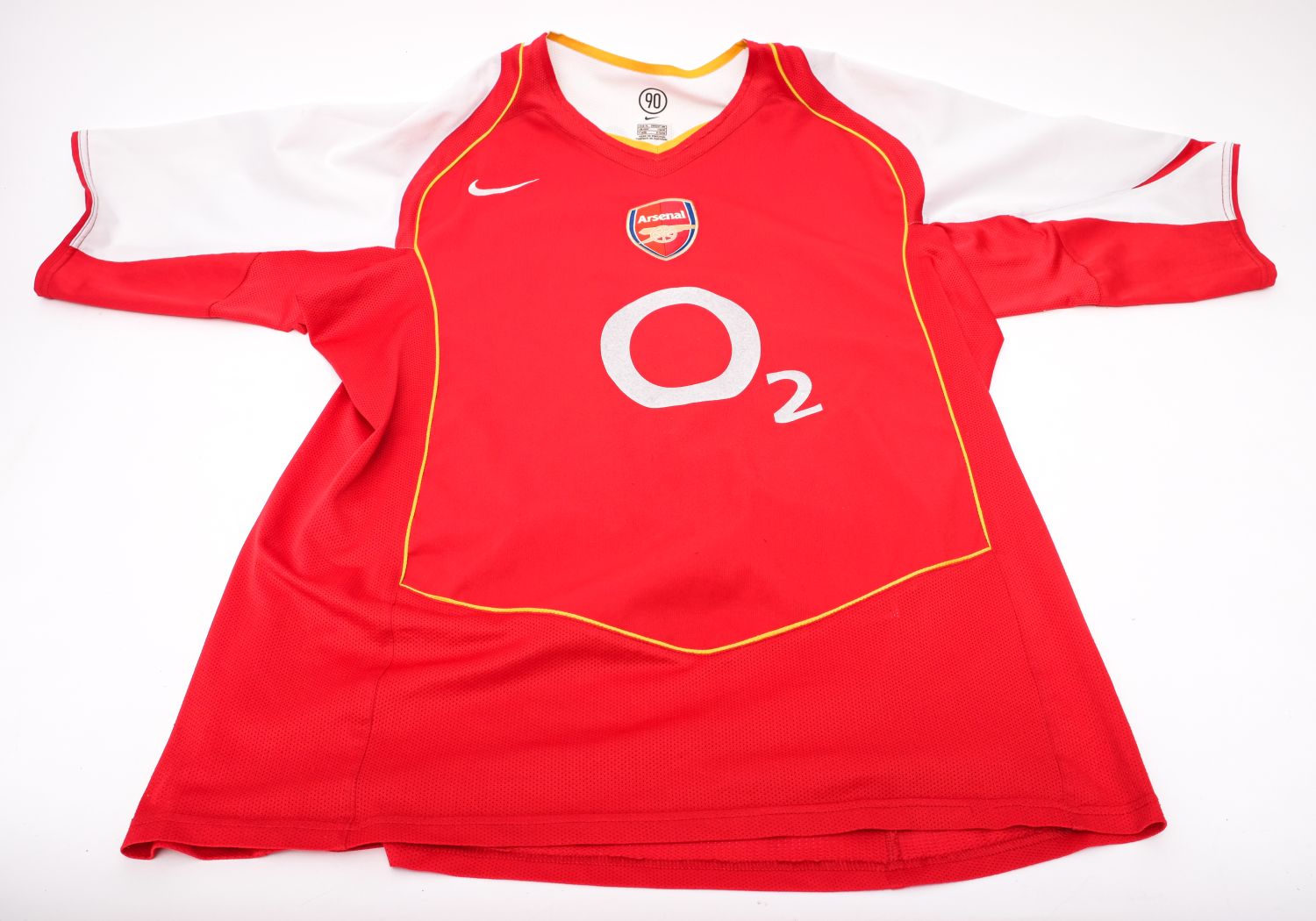 A 2006 Season Arsenal No. 11 shirt signed by Robin Van Persie and one other unsigned No.