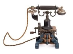 A late 19th century LM Ericsson & Son Skeletal table telephone,