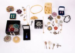 A collection of late 20th century costume jewellery, various makers including Butler & Wilson,