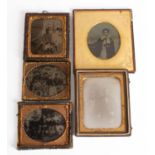 A collection of three late 19th/ early 20th century ambrotypes;