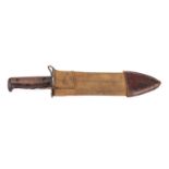 A WWI period US Model 10910/17 Machine Gunner's Bolo Knife,
