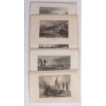 A collection of miscellaneous postcards and cigarette cards including a postcard album of European