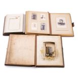 An early 20th century Carte de visite album and part contents: together with one other album and a